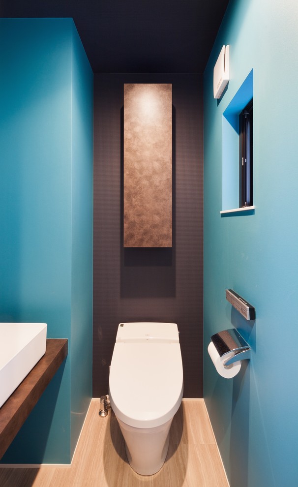 Inspiration for a contemporary powder room remodel in Tokyo