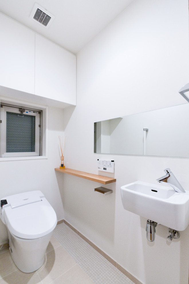 福岡にあるコンテンポラリースタイルのおしゃれなトイレ・洗面所の写真