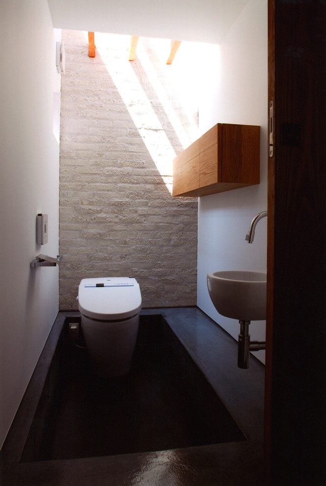 Inspiration för ett skandinaviskt toalett