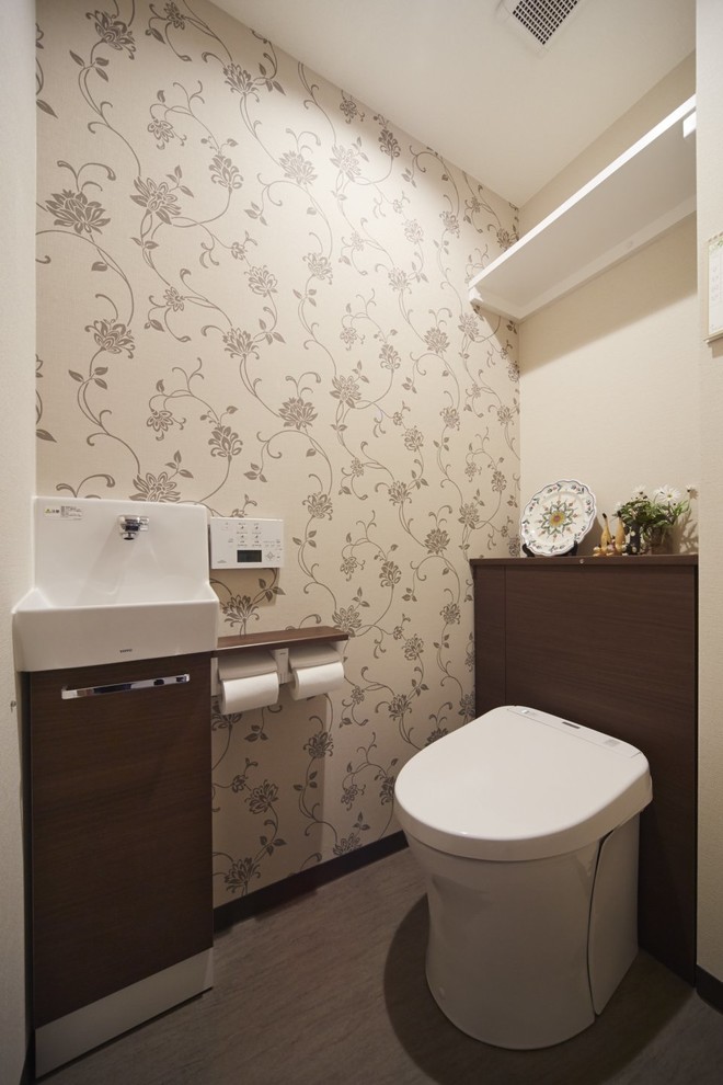 Idée de décoration pour un WC et toilettes chalet.