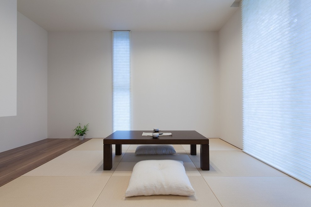 Inspiration for a zen family room remodel in Other