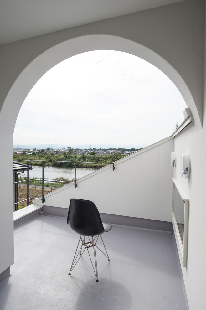 Foto di un balcone minimalista di medie dimensioni con nessuna copertura
