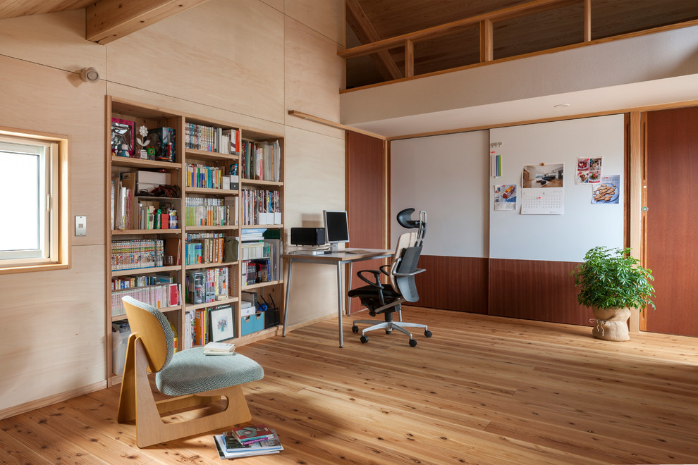 東京都下にある北欧スタイルのおしゃれなホームオフィス・書斎の写真