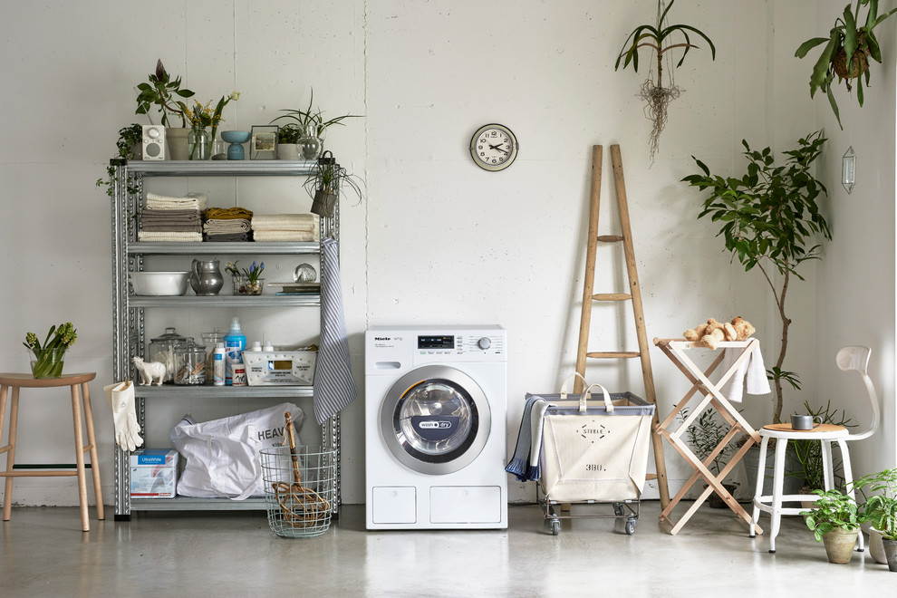 Ispirazione per una lavanderia minimalista