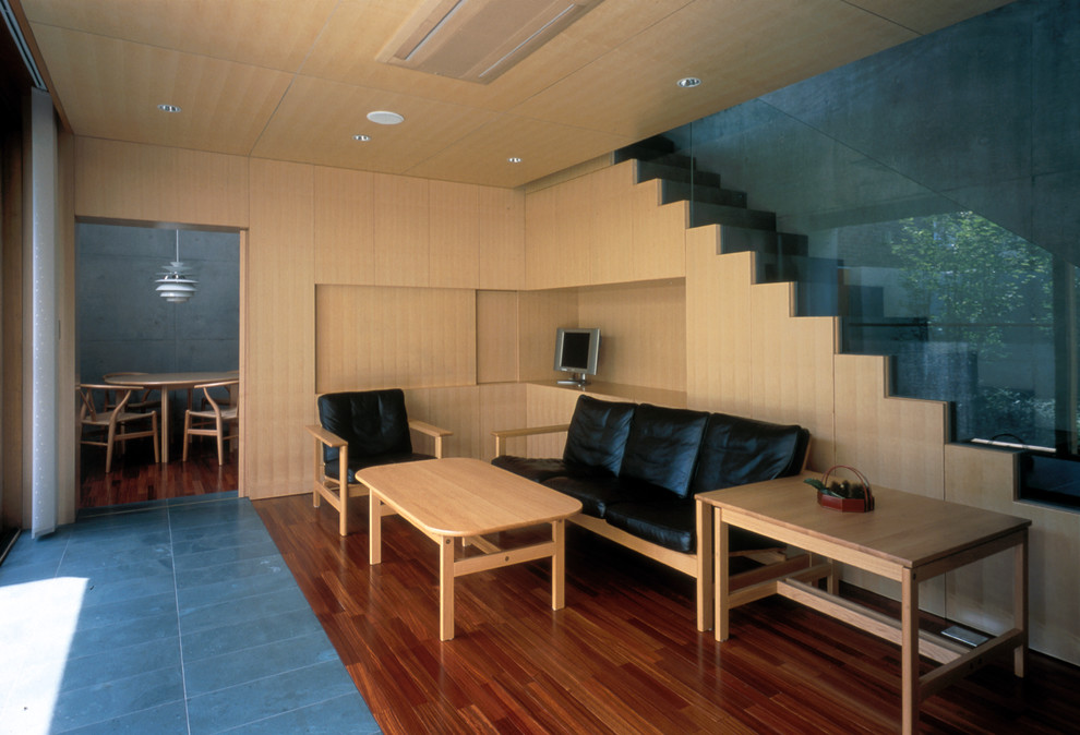 Living room - contemporary living room idea in Tokyo