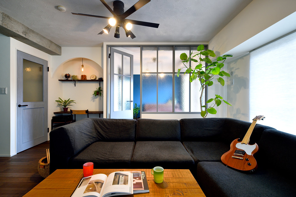 This is an example of a contemporary living room in Other.