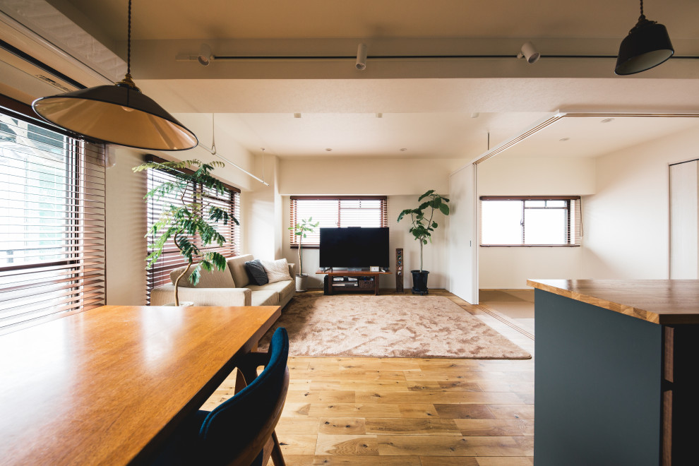 This is an example of a scandi living room in Nagoya.