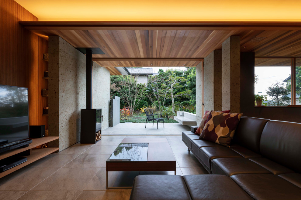 Photo of a modern living room in Kyoto.