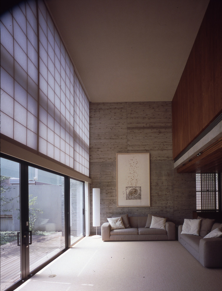 Inspiration for a world-inspired living room in Tokyo.