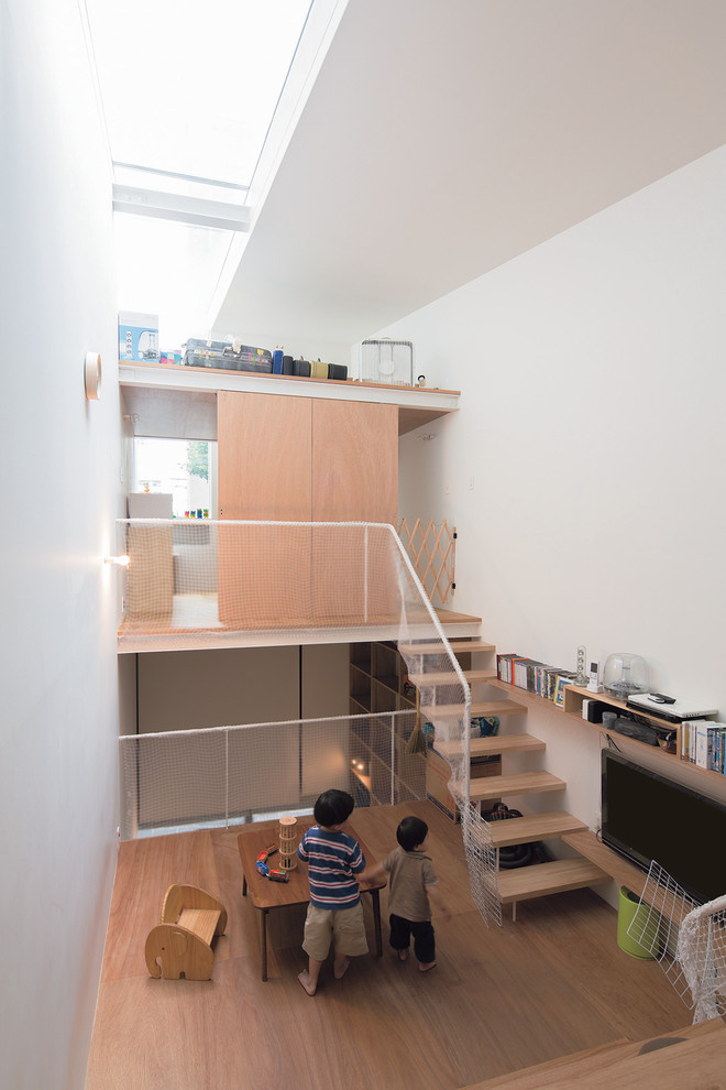 Inspiration for a contemporary living room remodel in Osaka