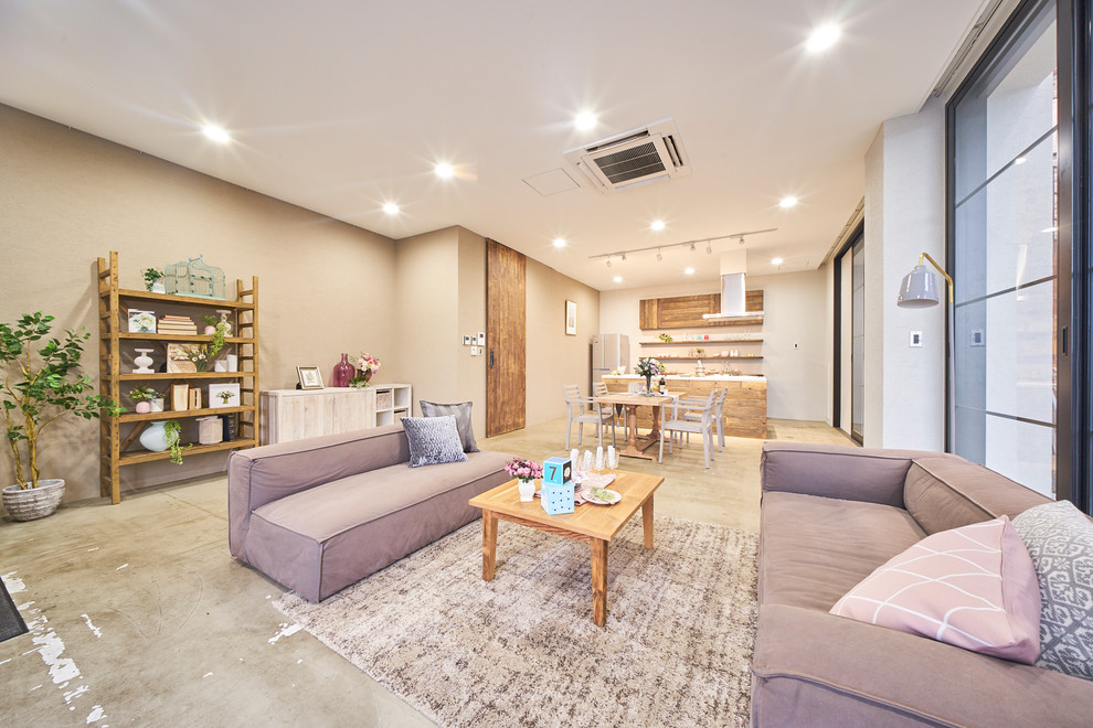 Example of a danish living room design in Tokyo