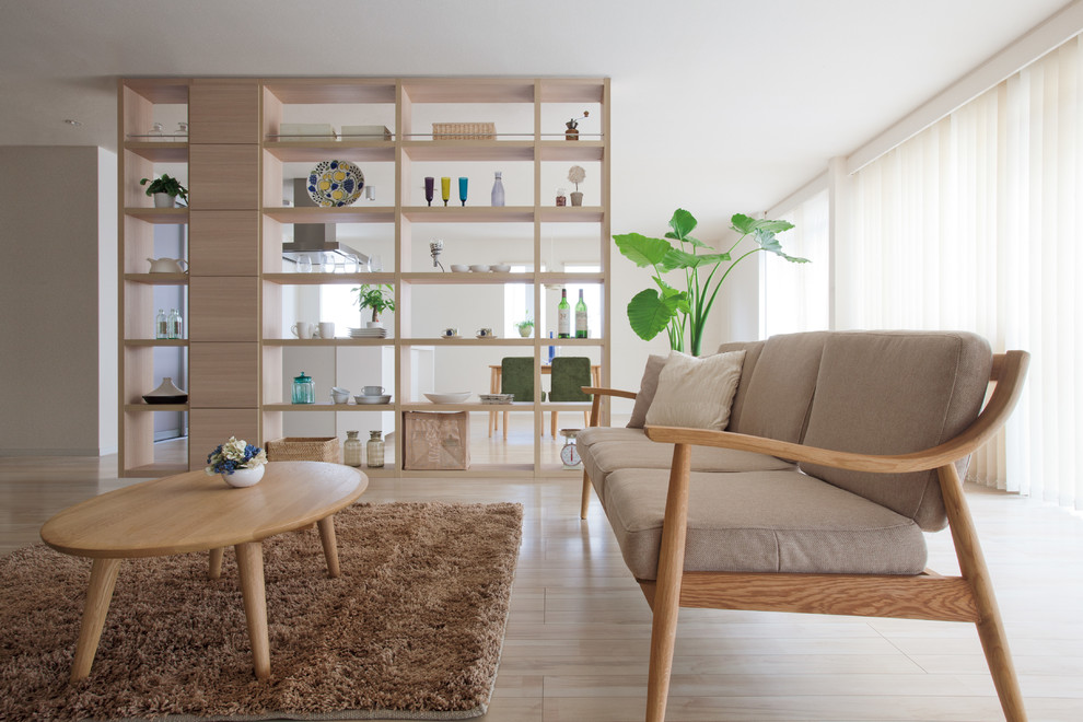 This is an example of a scandi living room in Other.