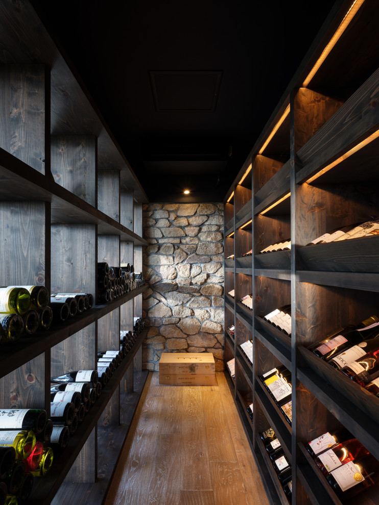 Inspiration for a modern wine cellar remodel in Other