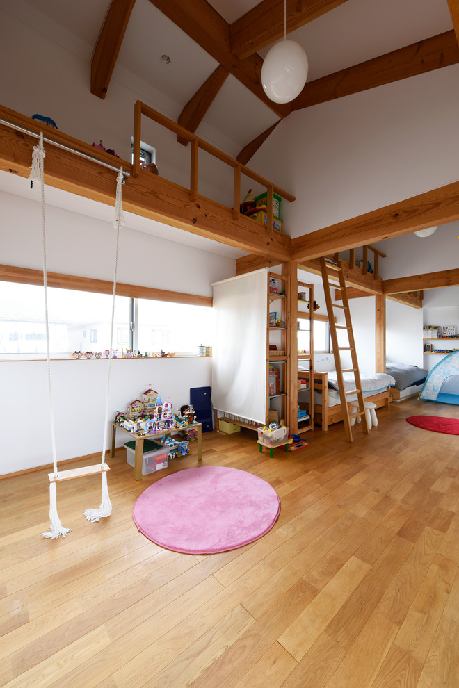 Cette image montre une chambre d'enfant asiatique.