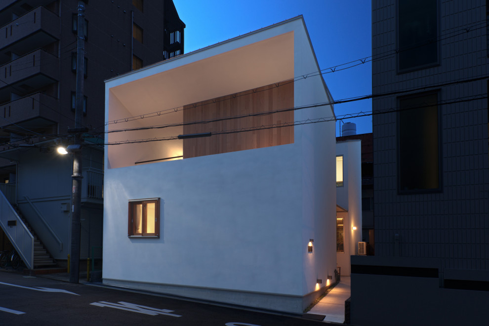 大阪にあるコンテンポラリースタイルのおしゃれな家の外観の写真