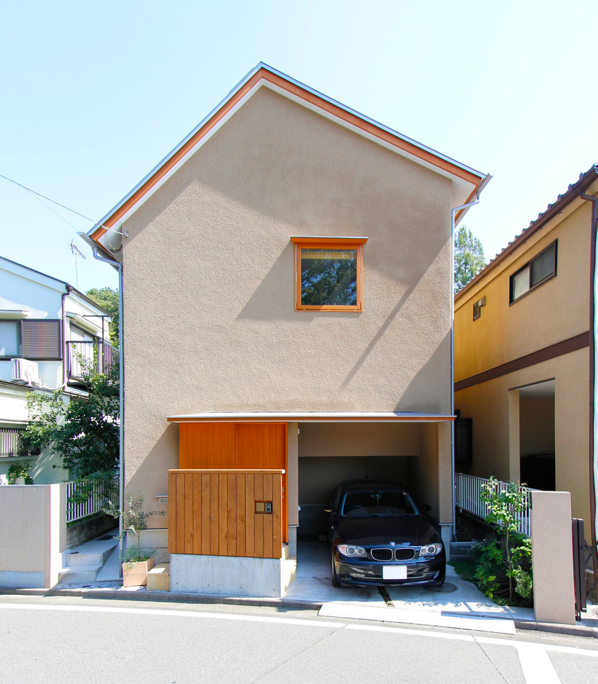 Inspiration for an asian exterior home remodel in Tokyo Suburbs