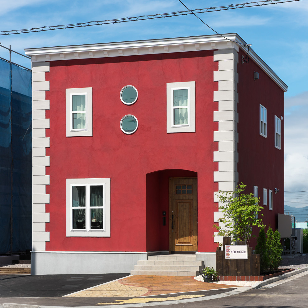 札幌にあるトラディショナルスタイルのおしゃれな家の外観の写真