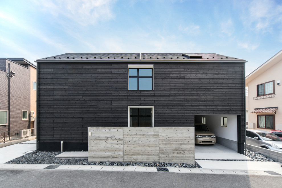 Design ideas for a scandinavian house exterior in Nagoya.