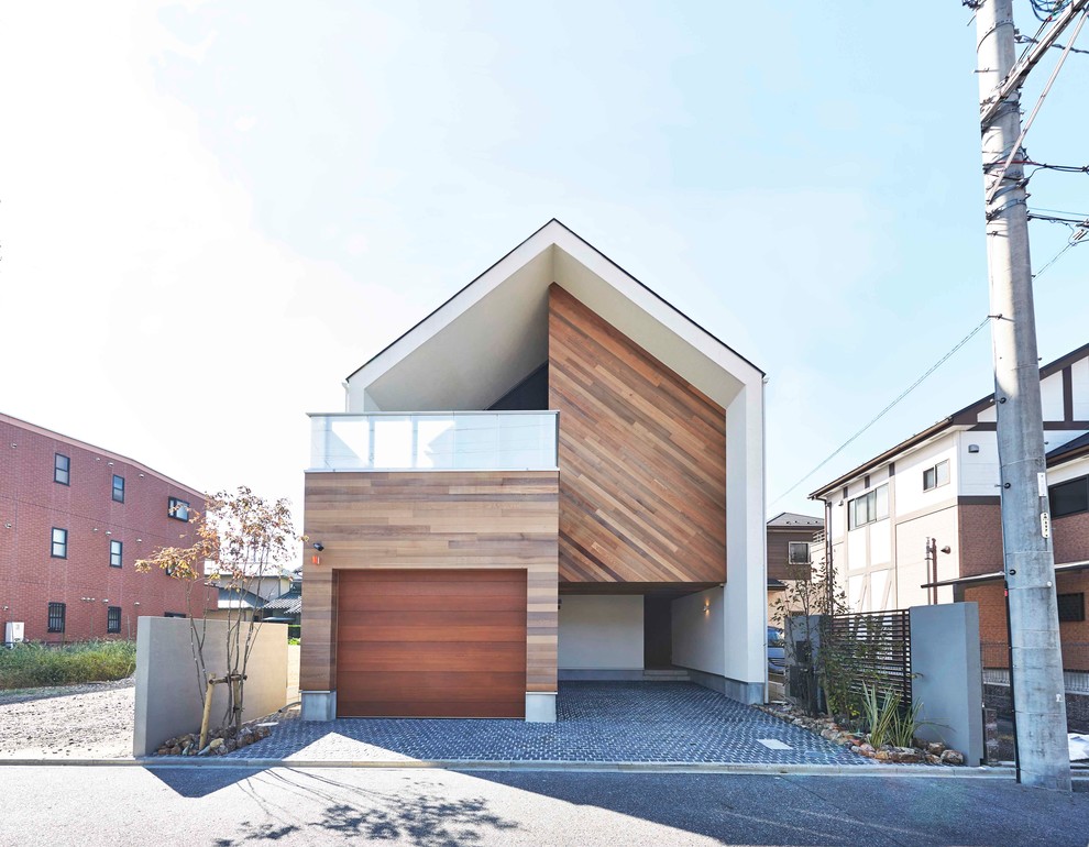 名古屋にあるコンテンポラリースタイルのおしゃれな家の外観の写真