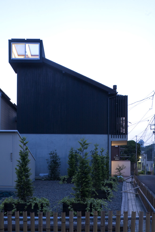 東京23区にあるコンテンポラリースタイルのおしゃれな片流れ屋根の写真
