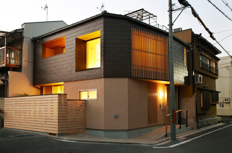 World-inspired house exterior in Kyoto.
