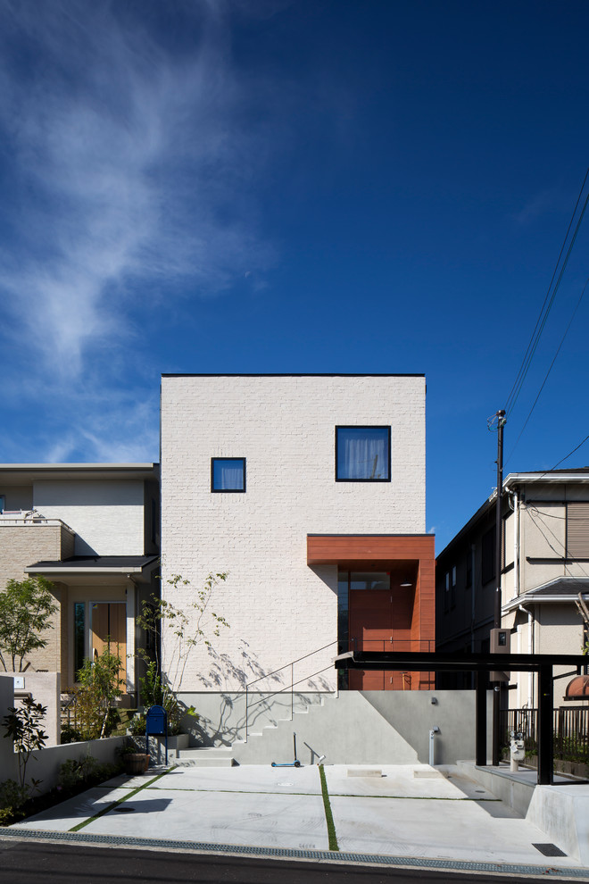 This is an example of a contemporary house exterior in Tokyo.