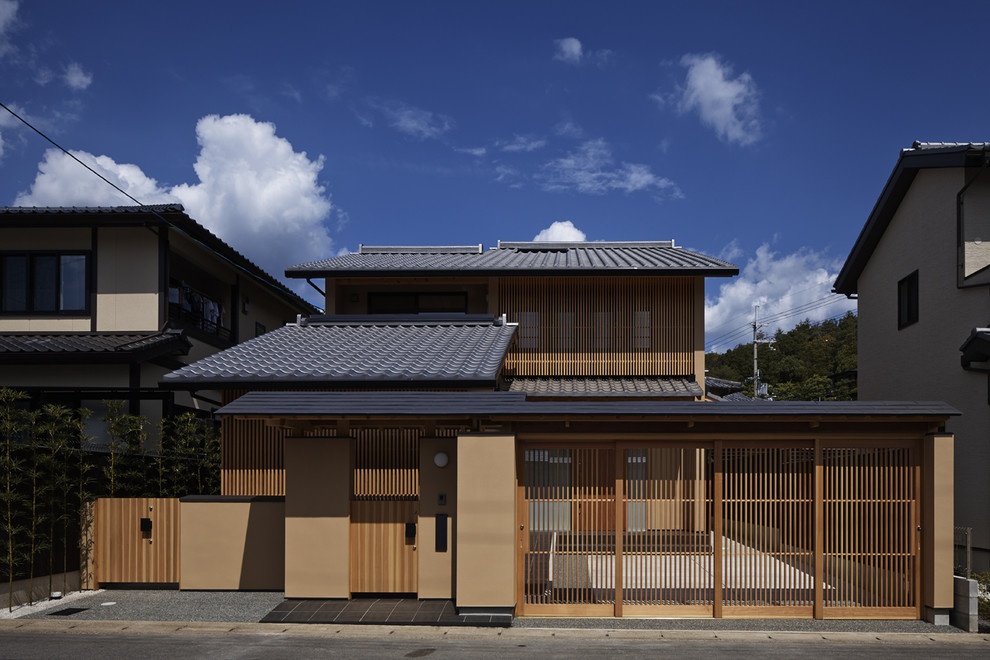 Photo of a world-inspired house exterior in Kyoto.