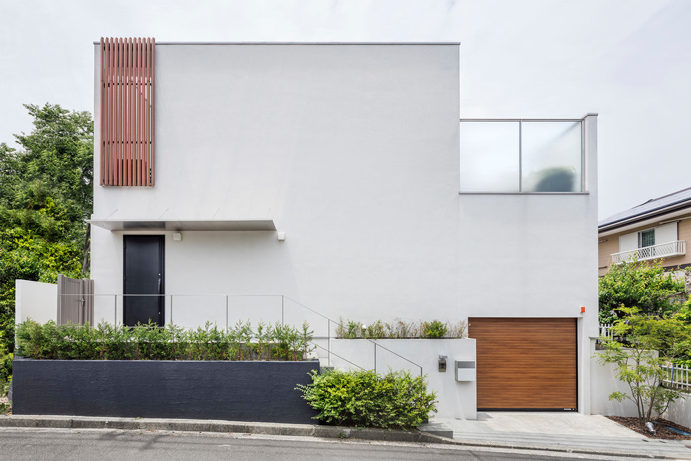 Modern house exterior in Yokohama.