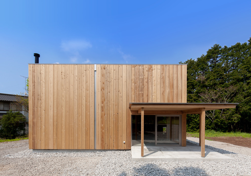 Cette image montre une façade de maison craftsman en bois.