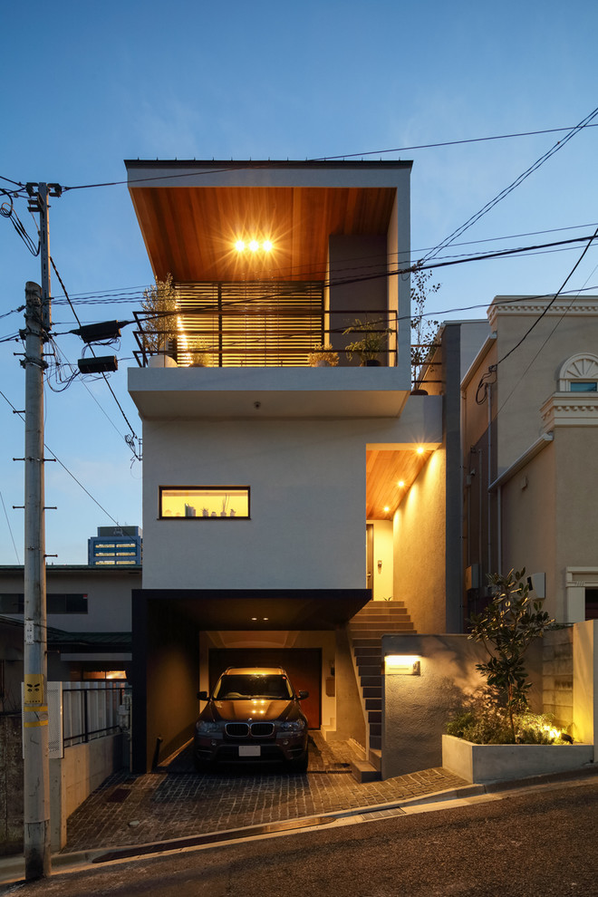 Example of a trendy exterior home design in Tokyo Suburbs