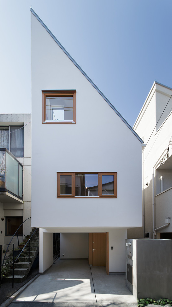 Modern house exterior in Tokyo Suburbs.