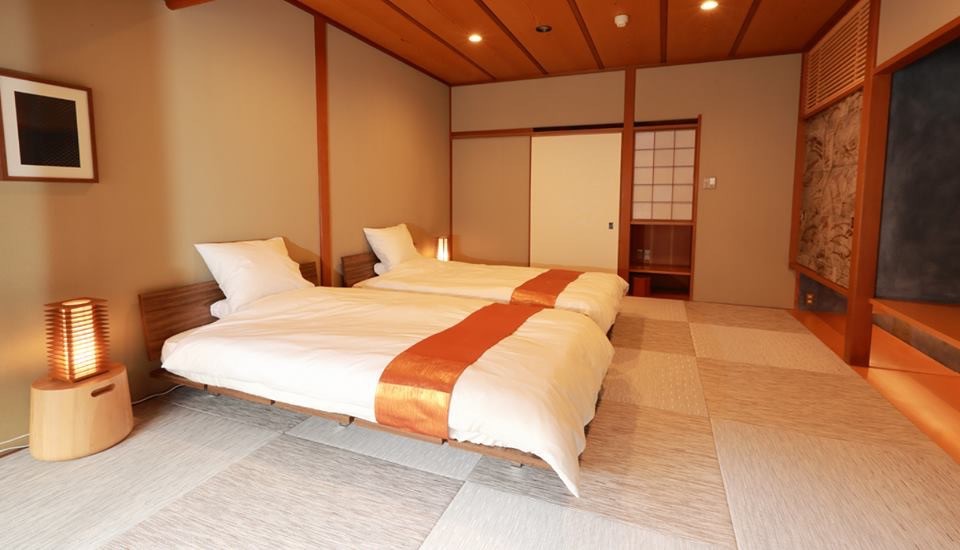 Example of a zen bedroom design in Other