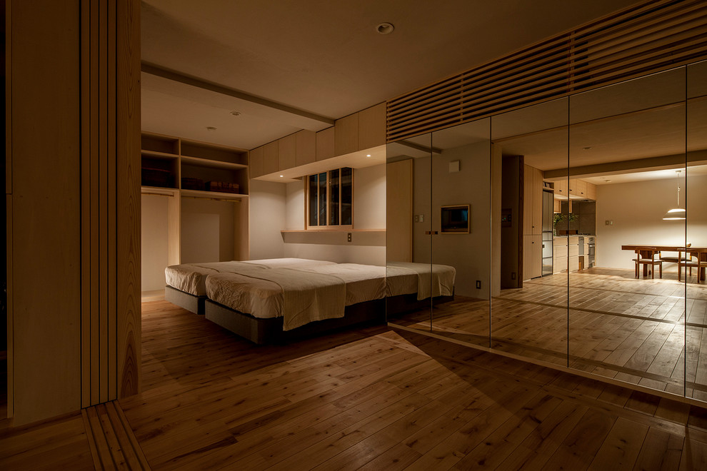 Inspiration for a world-inspired bedroom in Tokyo.