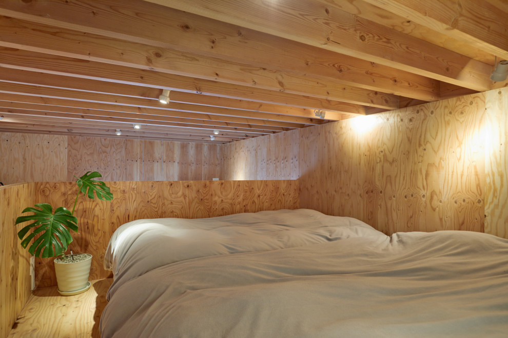 東京23区にあるインダストリアルスタイルのおしゃれな寝室