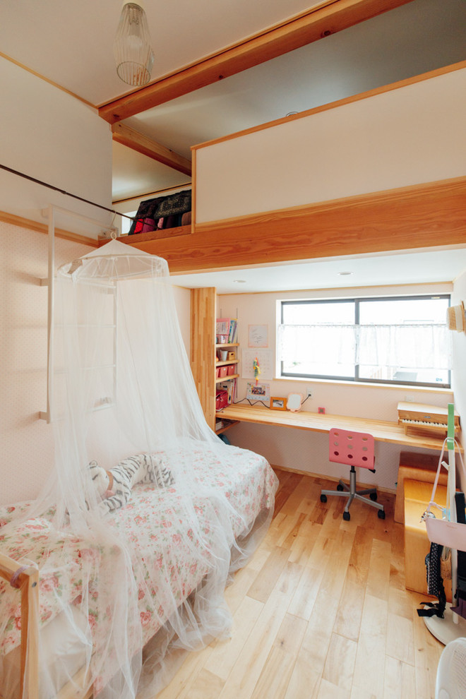 東京都下にあるコンテンポラリースタイルのおしゃれな寝室のレイアウト