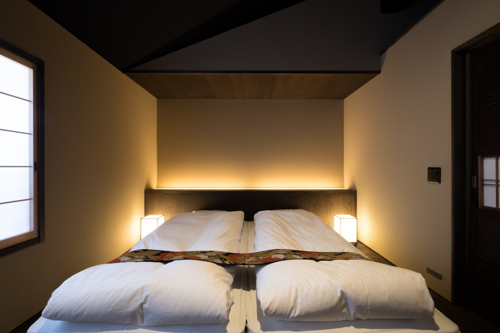 京都にある和風のおしゃれな寝室のインテリア