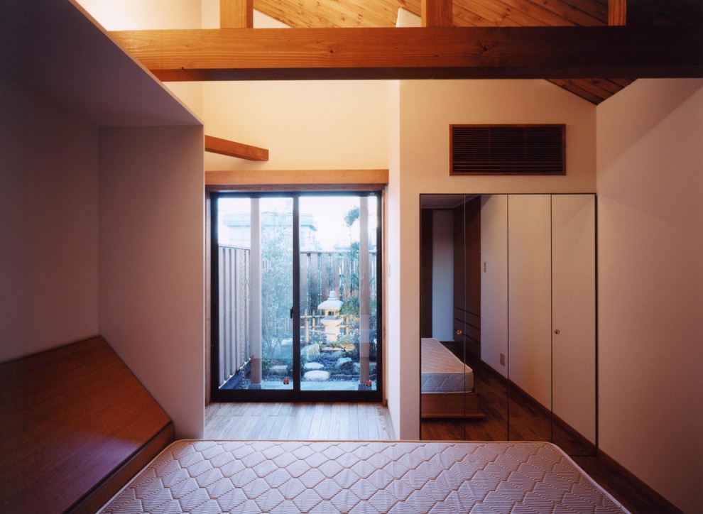 Inspiration for a modern bedroom remodel in Osaka