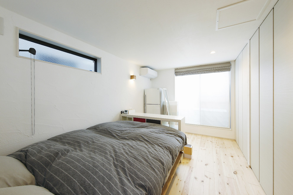 東京23区にある北欧スタイルのおしゃれな寝室のレイアウト