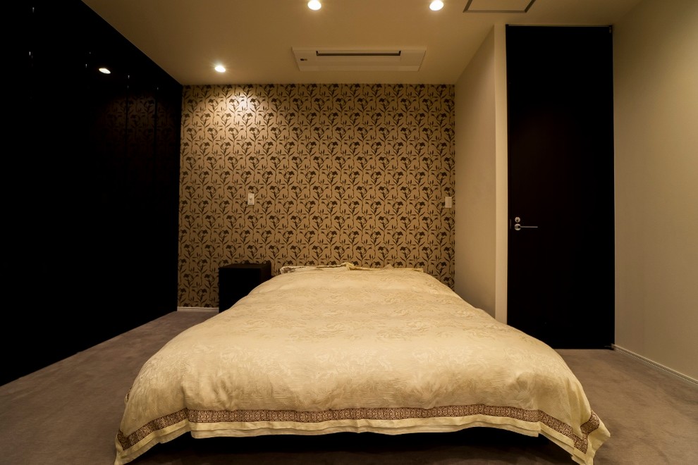 東京23区にあるモダンスタイルのおしゃれな寝室のインテリア