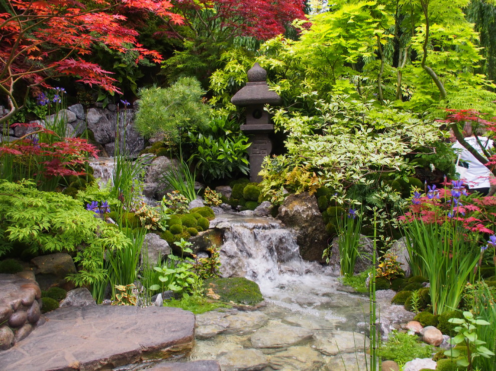 Inspiration pour un jardin asiatique l'automne.