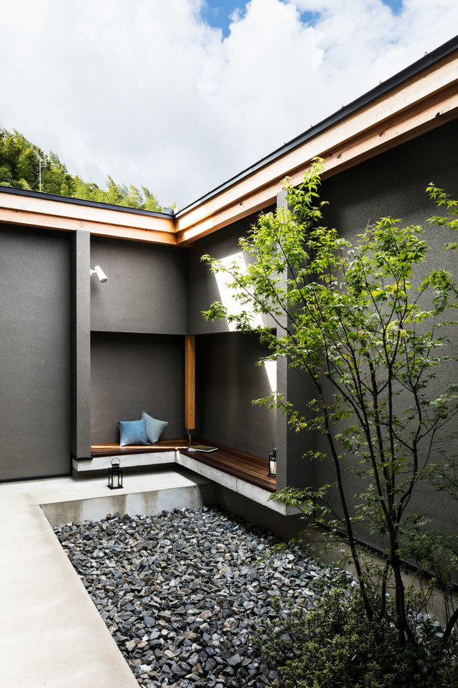 Modelo de jardín de estilo zen en patio
