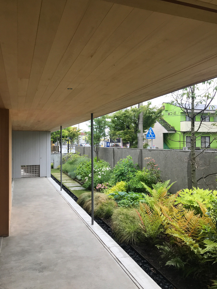 Modern garden in Tokyo Suburbs.