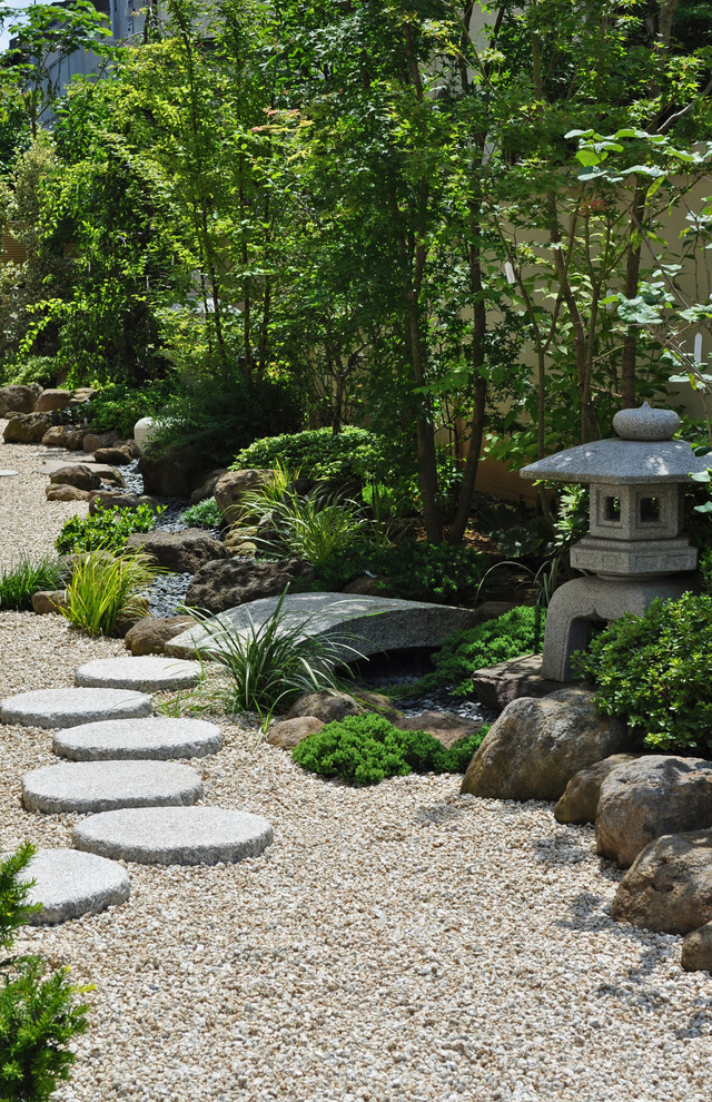 Photo of an asian partial sun gravel walkway in Tokyo.