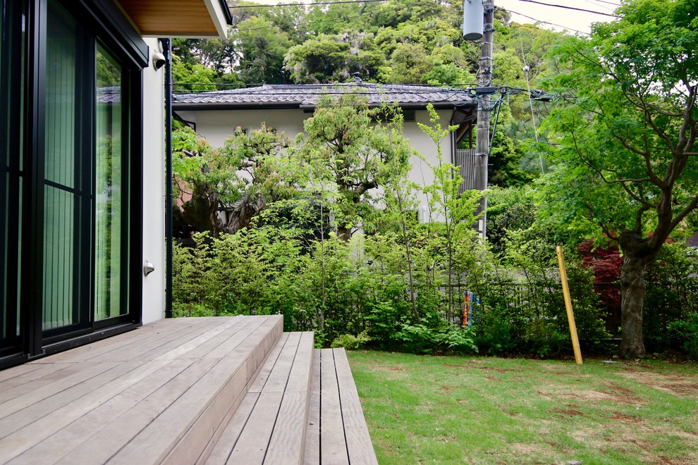 横浜にある和風のおしゃれな庭の写真