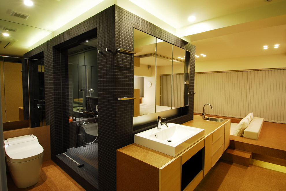 Modernes Badezimmer in Tokio Peripherie