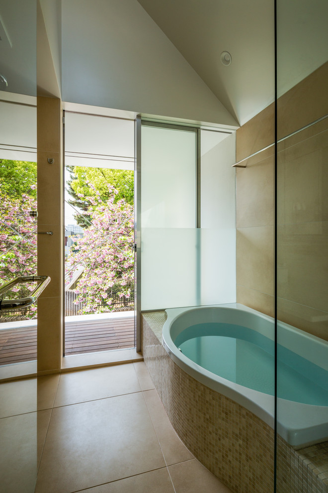 東京23区にあるコンテンポラリースタイルのおしゃれな浴室の写真