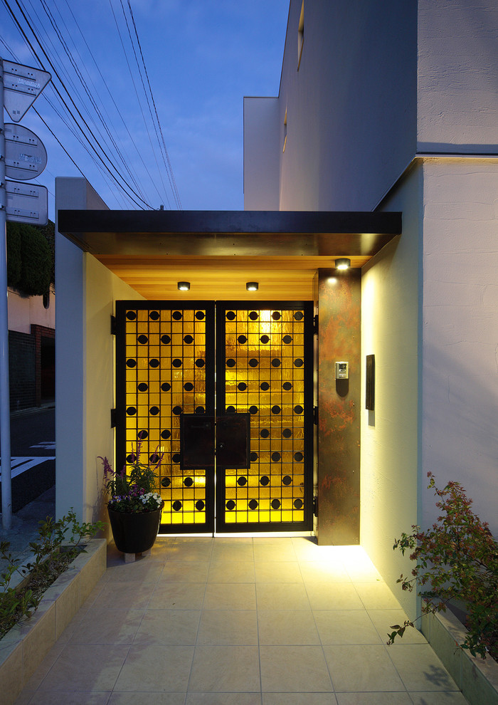 Entryway - large modern entryway idea in Tokyo