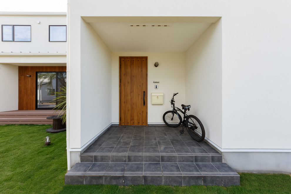 Design ideas for a contemporary entrance in Other.