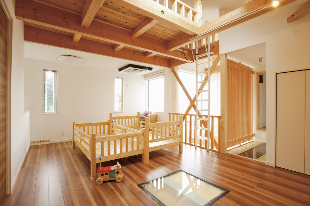 Idée de décoration pour une chambre de bébé asiatique.