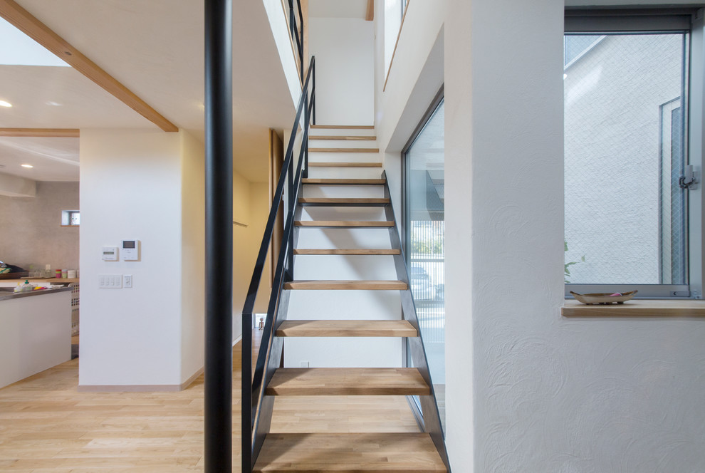 Design ideas for a scandinavian staircase in Tokyo Suburbs.